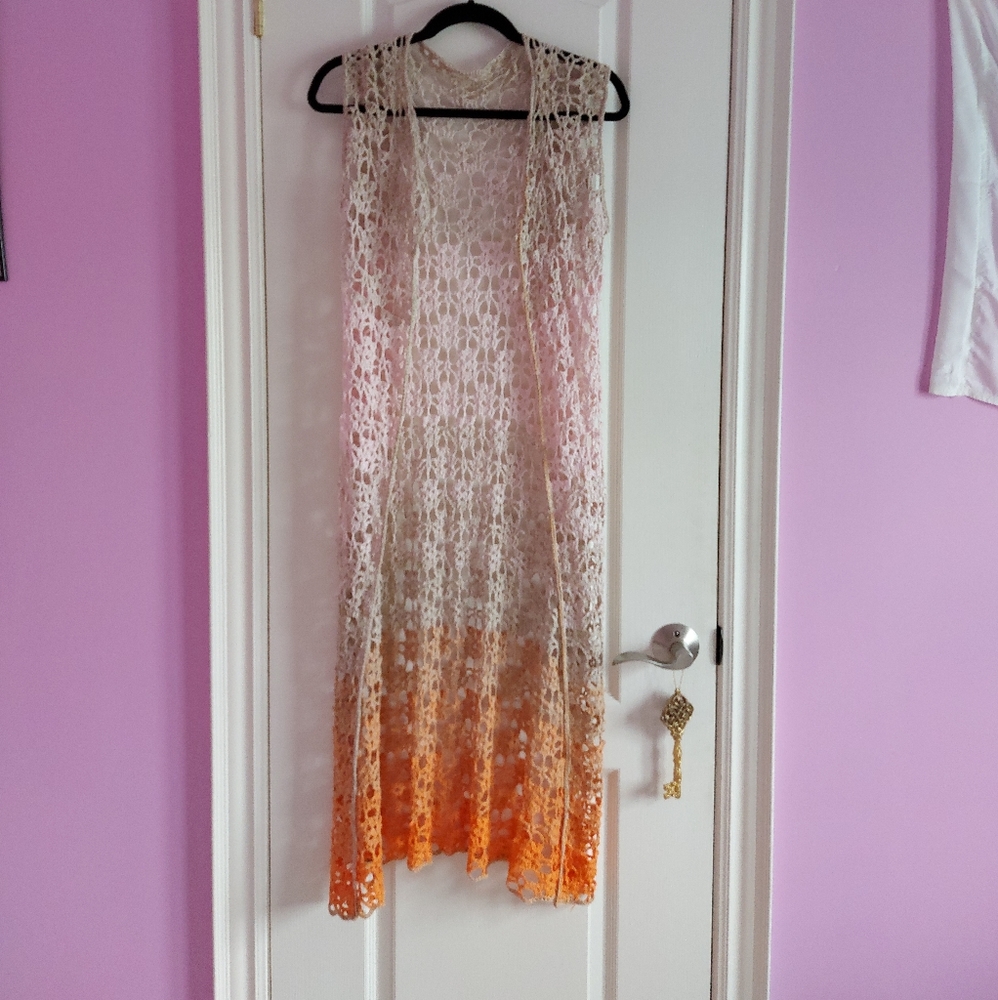 Handmade Crochet Ombre Vest